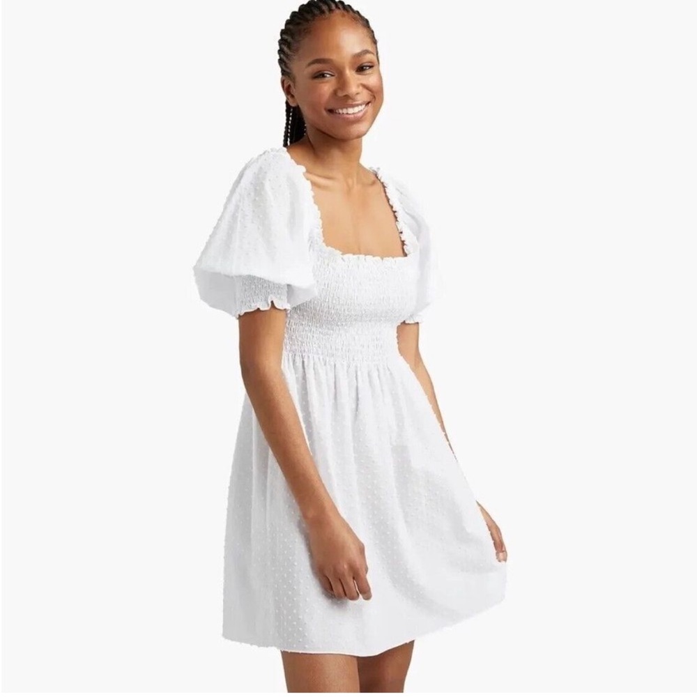 Hill House White Puff Sleeve Dress